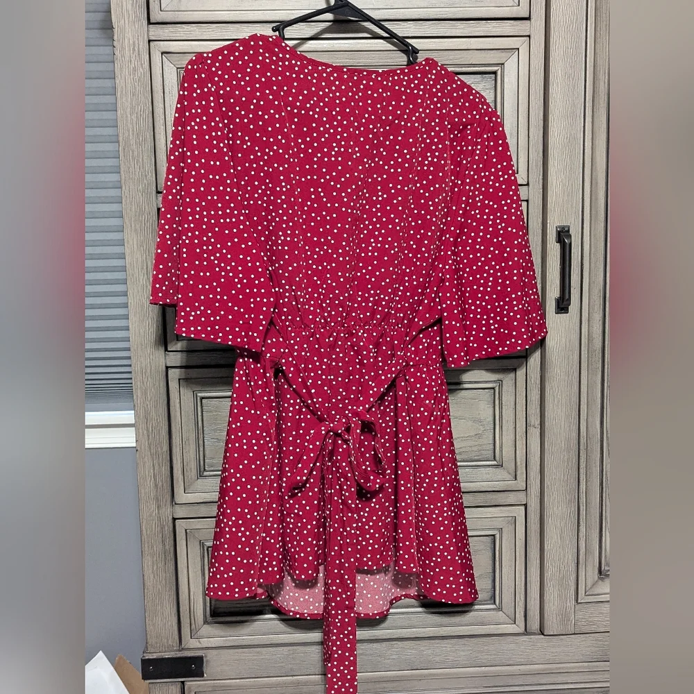 Bloom Chic Women's Red Polka Dot Top - Picture 3 of 3